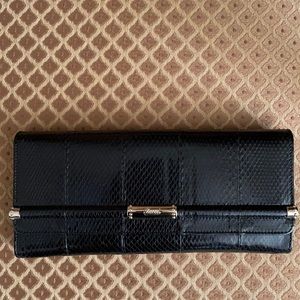 Gucci crocodile long wallet for evening